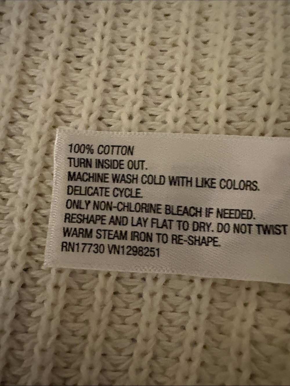 Universal Thread Ivory Open-Front Ribbed Knit Cardigan. Cotton - Picture 6 of 15